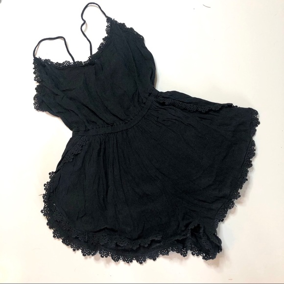 NWOT Abercrombie & Fitch Black Crochet Romper XS - Picture 5 of 10